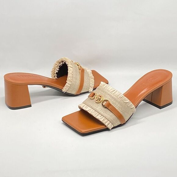 Versace Medusa '95 55MM Raffia Mules - Picture 9 of 13